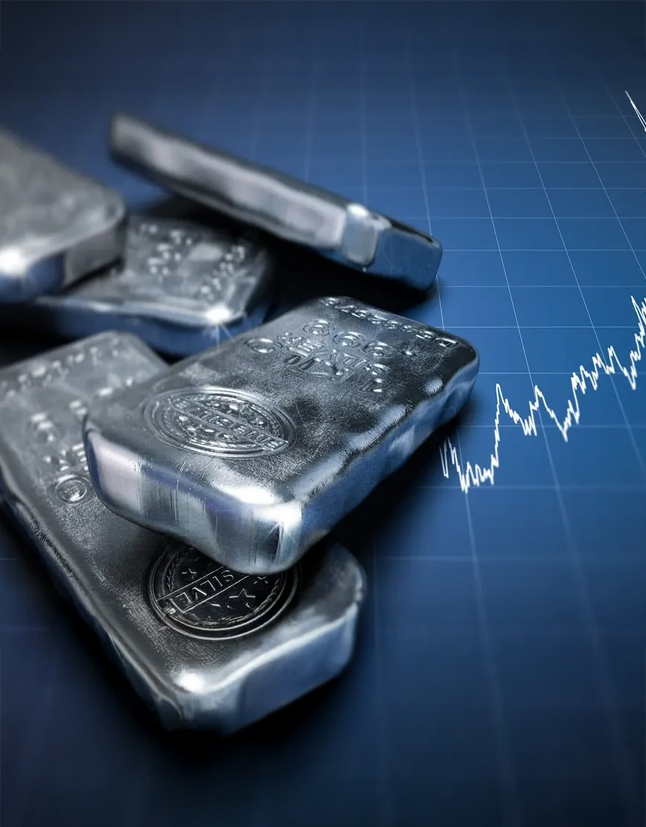 Graf cene srebra – vizual